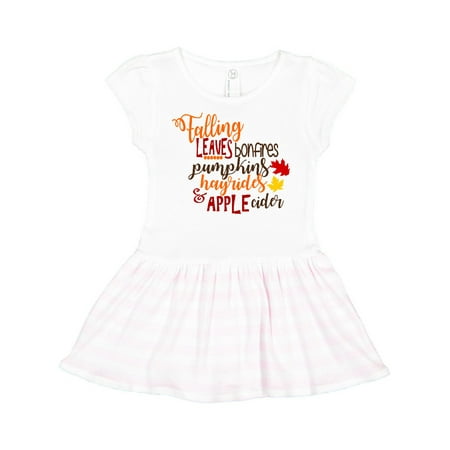 Inktastic Falling Leaves Bonfires Pumpkins Hayrides and Apple Cider Gift Toddler Girl Dress
Inktastic Falling Leaves Bonfires Pumpkins Hayrides and Apple Cider Gift Toddler Girl Dress
