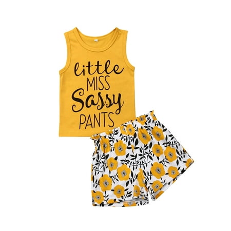 2Pcs Toddler Baby Girls Summer Shorts Set Little Miss Sassy Printed Shirts Floral Shorts Pants Sunsuit Clothes
2Pcs Toddler Baby Girls Summer Shorts Set Little Miss Sassy Printed Shirts Floral Shorts Pants Sunsuit Clothes