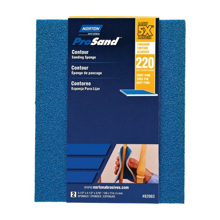 Norton ProSand 5.5 in. L X 4.5 in. W X 0.188 in. 220 Grit Very Fine Contour Sanding Sponge
Norton ProSand 5.5 in. L X 4.5 in. W X 0.188 in. 220 Grit Very Fine Contour Sanding Sponge