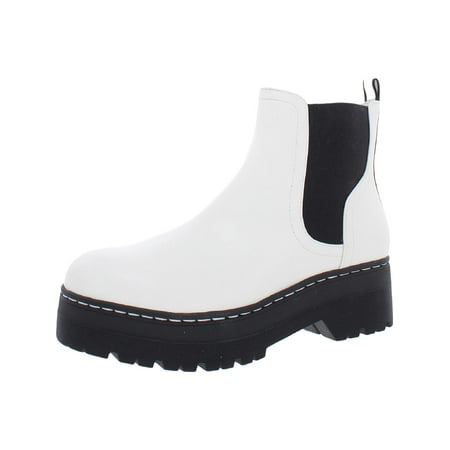 Mia Womens Allice Faux Leather Ankle Chelsea Boots