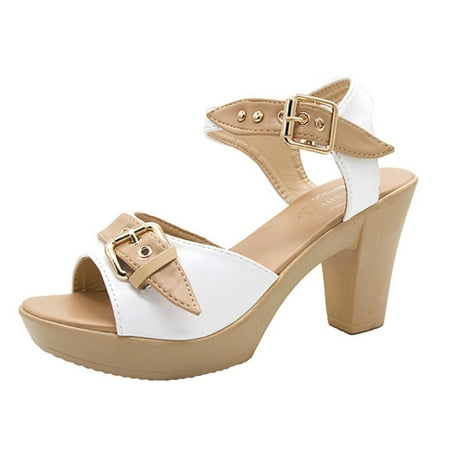 Follure Girl women s casual shoes Fashion Women s High Heels Breathable Lace-up Shoes Casual Toe-knob Sandals White 40
Follure Girl women s casual shoes Fashion Women s High Heels Breathable Lace-up Shoes Casual Toe-knob Sandals White 40