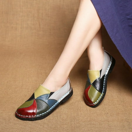 WOIZGIC Women s Ladies Female Woman Mother Shoes Flats Genuine Leather Loafers Mixed Colorful Non Slip On Plus Size 35-42
WOIZGIC Women s Ladies Female Woman Mother Shoes Flats Genuine Leather Loafers Mixed Colorful Non Slip On Plus Size 35-42