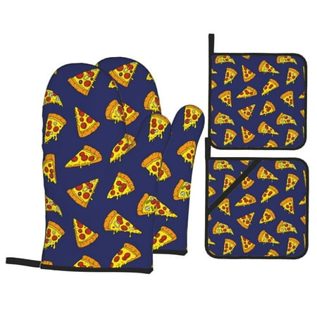 Oven Mitts and Pot Holders 4 pcs Set Cute Pizza Sausage Heat Resistant Pot Holders Oven Mitts for kitchen Non-Slip Hanging Loop Oven Glove Potholders for Baking Cooking
Oven Mitts and Pot Holders 4 pcs Set Cute Pizza Sausage Heat Resistant Pot Holders Oven Mitts for kitchen Non-Slip Hanging Loop Oven Glove Potholders for Baking Cooking