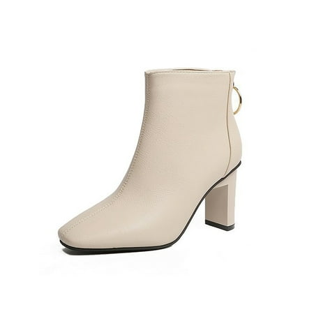 Colisha Women Fashion Boot Square Toe High Heel Bootie Chunky Ankle Boots Office Comfort Winter Shoes Back Zipper Short Booties Beige 7
Colisha Women Fashion Boot Square Toe High Heel Bootie Chunky Ankle Boots Office Comfort Winter Shoes Back Zipper Short Booties Beige 7