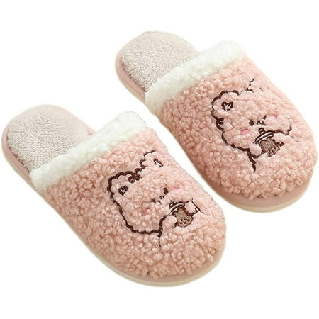 CoCopeaunt Women s Cute Animal Slippers Warm Winter Slip On Memory Foam Fuzzy House Slipper Plush Fleece Lined Shoes Indoor Outdoor Anti-Skid Rubber Sole
CoCopeaunt Women s Cute Animal Slippers Warm Winter Slip On Memory Foam Fuzzy House Slipper Plush Fleece Lined Shoes Indoor Outdoor Anti-Skid Rubber Sole