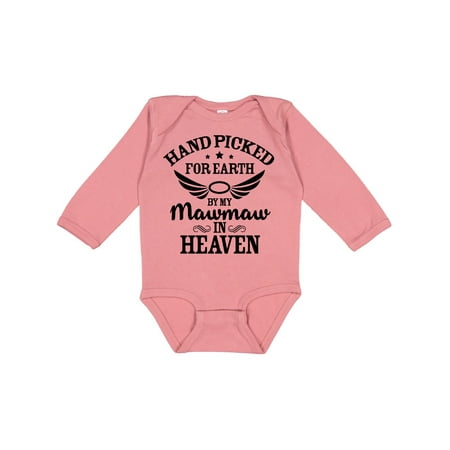 Inktastic Handpicked for Earth By My Mawmaw in Heaven with Angel Wings Gift Baby Boy or Baby Girl Long Sleeve Bodysuit
Inktastic Handpicked for Earth By My Mawmaw in Heaven with Angel Wings Gift Baby Boy or Baby Girl Long Sleeve Bodysuit