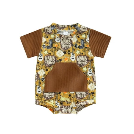 Meihuida Baby Boy Romper Short Sleeve Crew Neck Letters/Bull Head/Guitar Print Summer Bodysuit
Meihuida Baby Boy Romper Short Sleeve Crew Neck Letters/Bull Head/Guitar Print Summer Bodysuit
