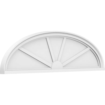 24"W x 7"H x 2"P Elliptical 4 Spoke Architectural Grade PVC Pediment