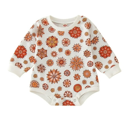QYZEU Baby Girl Outfit Long Sleeve Leotard Babys Girls Winter Long Sleeve Romper Bodysuit Clothes Flower Prints Orange
QYZEU Baby Girl Outfit Long Sleeve Leotard Babys Girls Winter Long Sleeve Romper Bodysuit Clothes Flower Prints Orange