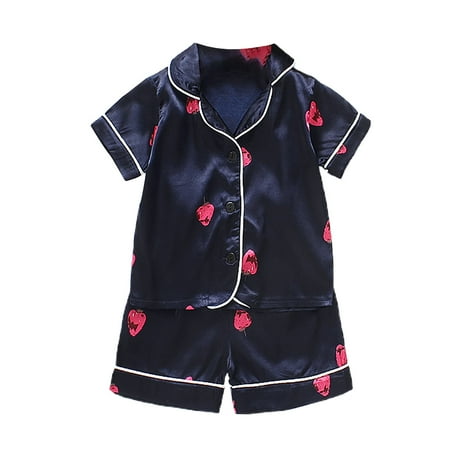 Yubatuo Baby Pyjamas Boys Girls Two Piece Satin Sleepwear Summer Short Sleeve+Shorts Black M
Yubatuo Baby Pyjamas Boys Girls Two Piece Satin Sleepwear Summer Short Sleeve+Shorts Black M