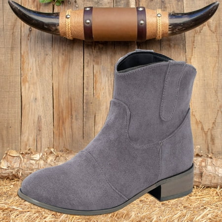 Ankle Boots Women s Simple And Stylish Flock Round Toe Heels Retro Solid Color Middle High Boots
Ankle Boots Women s Simple And Stylish Flock Round Toe Heels Retro Solid Color Middle High Boots