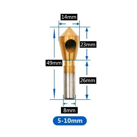 Fule 1pc Titanium Countersink Deburring Drill Bit Hole Cutter Metal Chamfering Tool
Fule 1pc Titanium Countersink Deburring Drill Bit Hole Cutter Metal Chamfering Tool