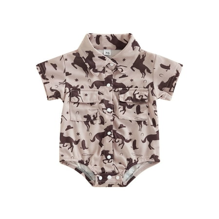 Qtinghua Newborn Infant Baby Boy Romper Horse/Cactus Print Short Sleeve Turn-down Collar Jumpsuit Summer Clothes
Qtinghua Newborn Infant Baby Boy Romper Horse/Cactus Print Short Sleeve Turn-down Collar Jumpsuit Summer Clothes