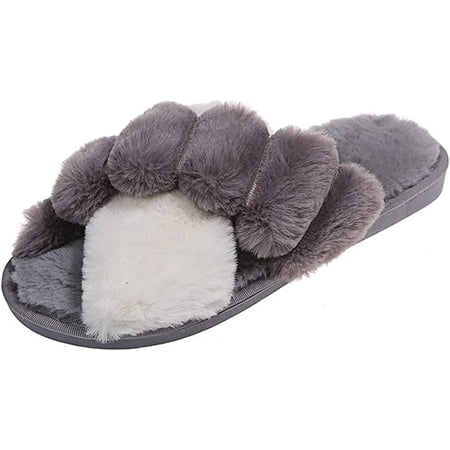 PIKADINGNIS Women s Open Toe Cross Band Slippers Soft Plush Furry Cozy House Shoes Indoor Outdoor Faux Fur Warm Comfy Slip On Slippers
PIKADINGNIS Women s Open Toe Cross Band Slippers Soft Plush Furry Cozy House Shoes Indoor Outdoor Faux Fur Warm Comfy Slip On Slippers