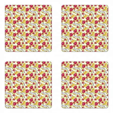 Garden Art Coaster Set of 4 Pattern with Burgeoning Flowers of Spring Season Botanical Nostalgic Design Square Hardboard Gloss Coasters Standard Size Multicolor by Ambesonne
Garden Art Coaster Set of 4 Pattern with Burgeoning Flowers of Spring Season Botanical Nostalgic Design Square Hardboard Gloss Coasters Standard Size Multicolor by Ambesonne