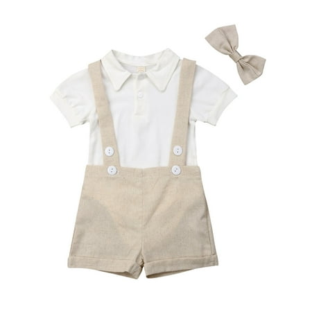 3PCs Newborn Infant Baby Boys Summer Clothes Romper Short Sleeve Shirts Top Shorts Pant Bow-tie Set 0-24M
3PCs Newborn Infant Baby Boys Summer Clothes Romper Short Sleeve Shirts Top Shorts Pant Bow-tie Set 0-24M