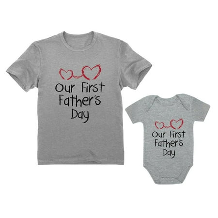 Our First Father s Day Dad & Baby Matching Set Infant Bodysuit & Men s T-Shirt Dad Gray XX-Large / Baby Gray 12M (6-12M)
Our First Father s Day Dad & Baby Matching Set Infant Bodysuit & Men s T-Shirt Dad Gray XX-Large / Baby Gray 12M (6-12M)