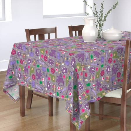 Cotton Sateen Tablecloth 90 Square - Tabletop Gaming Games Purple Dice Kids Nerdy Games Dragon Print Custom Table Linens by Spoonflower
Cotton Sateen Tablecloth 90 Square - Tabletop Gaming Games Purple Dice Kids Nerdy Games Dragon Print Custom Table Linens by Spoonflower