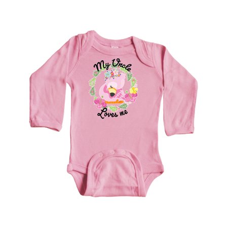 Inktastic Baby Flamingo My Uncle Loves Me with Flower Wreath Gift Baby Boy or Baby Girl Long Sleeve Bodysuit
Inktastic Baby Flamingo My Uncle Loves Me with Flower Wreath Gift Baby Boy or Baby Girl Long Sleeve Bodysuit
