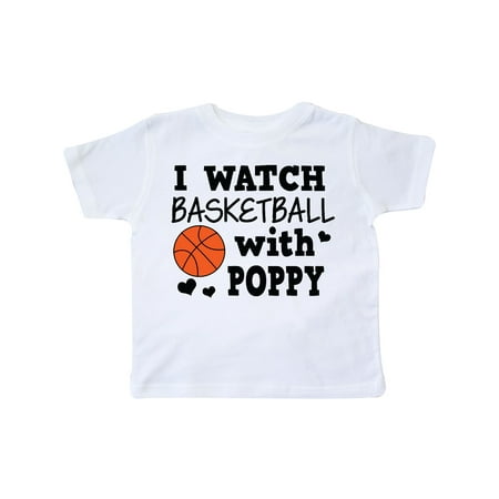 Inktastic I Watch Basketball with Poppy Gift Toddler Boy Girl T-Shirt