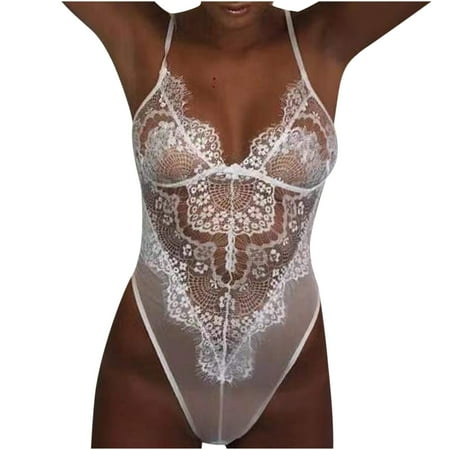 QIPOPIQ Lingerie Deals Women Sexy Soild Exquisite Lace Lingerie Bodysuit Cut-Out Sleepwear
QIPOPIQ Lingerie Deals Women Sexy Soild Exquisite Lace Lingerie Bodysuit Cut-Out Sleepwear