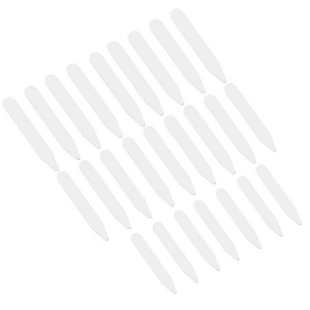 VORCOOL 200pcs Plastic White Shirts Collar Stays Bones Stiffeners in 3 Sizes