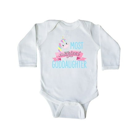 Inktastic Most Magical Goddaughter- cute unicorn Gift Baby Girl Long Sleeve Bodysuit
Inktastic Most Magical Goddaughter- cute unicorn Gift Baby Girl Long Sleeve Bodysuit