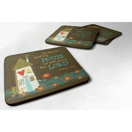 Carolines Treasures VHA3005FC As For Me And My House Foam Coaster Set of 4 3 1/2 x 3 1/2 multicolor
Carolines Treasures VHA3005FC As For Me And My House Foam Coaster Set of 4 3 1/2 x 3 1/2 multicolor