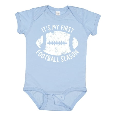 Inktastic It s My 1st Football Season Distressed Gift Baby Boy or Baby Girl Bodysuit