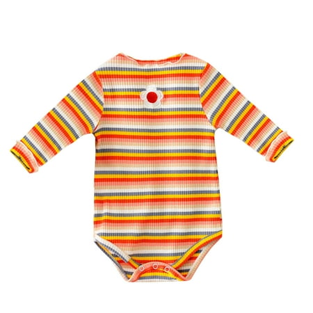 Fesfesfes Newborn Infant Baby Jumpsuit Boys Girls Rainbow Striped Print Romper Bodysuit Outfits Sale Tops on Clearance
Fesfesfes Newborn Infant Baby Jumpsuit Boys Girls Rainbow Striped Print Romper Bodysuit Outfits Sale Tops on Clearance