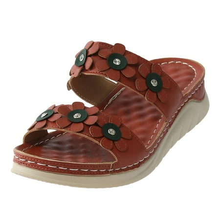 nsendm Womens Sandals 2 Inch Heels Fashion Summer Women Sandals Wedge Heel Thick Sole Double Work Sandals for Women Wine 7.5
nsendm Womens Sandals 2 Inch Heels Fashion Summer Women Sandals Wedge Heel Thick Sole Double Work Sandals for Women Wine 7.5