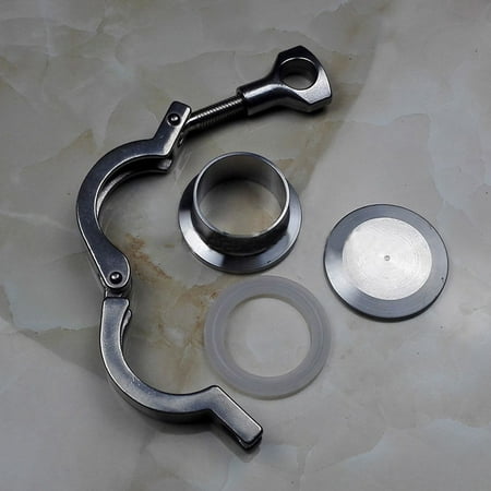 2 End Cap +2 Weld on Ferrule +2 Tri-clamp +2 Gasket Sanitary SS304 Set