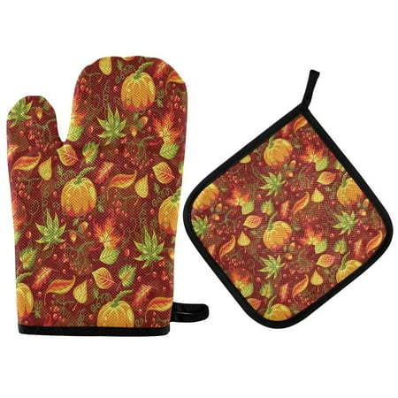 Autumn Pumpkin Maple Leaf Oven Mitts and Pot Holders Sets Fall Flower Plant Heat Resistant Non Slip Kitch Oven Gloves Hot Pads
Autumn Pumpkin Maple Leaf Oven Mitts and Pot Holders Sets Fall Flower Plant Heat Resistant Non Slip Kitch Oven Gloves Hot Pads