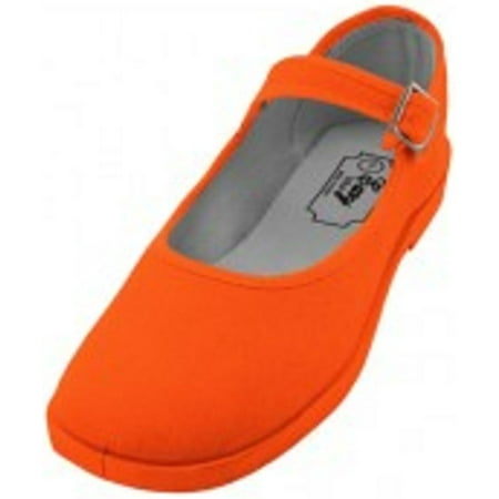 Shoes8teen Womens Cotton China Doll Mary Jane Shoes Ballerina Ballet Flats