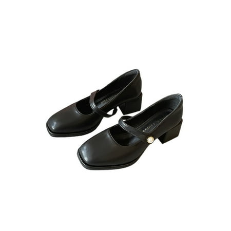 Ymiytan Womens Mary Jane Heels On Dress Pump Shoes Chunky Heel Pumps Work Retro Lightweight Ankle Strap Office Shoe Black 5.5
Ymiytan Womens Mary Jane Heels On Dress Pump Shoes Chunky Heel Pumps Work Retro Lightweight Ankle Strap Office Shoe Black 5.5