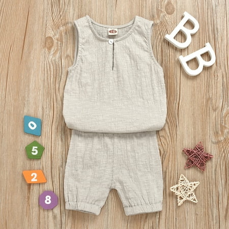 AURIGATE Newborn Infant Baby Girls Boys Sleeveless Solid Tops+Short Pants Set Clearance
AURIGATE Newborn Infant Baby Girls Boys Sleeveless Solid Tops+Short Pants Set Clearance