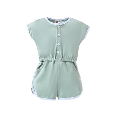 Canrulo Toddly Baby Girls Short Sleeve Jumpsuit Romper Shorts Elastic Waist Overall Shorts Summer Clothes Green 2-3 Years
Canrulo Toddly Baby Girls Short Sleeve Jumpsuit Romper Shorts Elastic Waist Overall Shorts Summer Clothes Green 2-3 Years