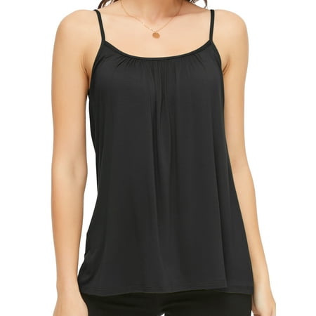 QRIC Women s Basic Solid Cami with Built-in Shelf Bra Flowy Swing Pleated Camisole With Adjustable Straps (S-4XL)
QRIC Women s Basic Solid Cami with Built-in Shelf Bra Flowy Swing Pleated Camisole With Adjustable Straps (S-4XL)