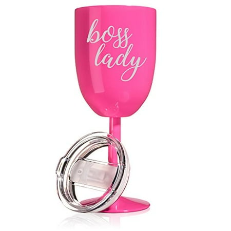 14 oz Double Wall Vacuum Insulated Stainless Steel Wine Tumbler Glass with Lid Boss Lady (Hot Pink)
14 oz Double Wall Vacuum Insulated Stainless Steel Wine Tumbler Glass with Lid Boss Lady (Hot Pink)