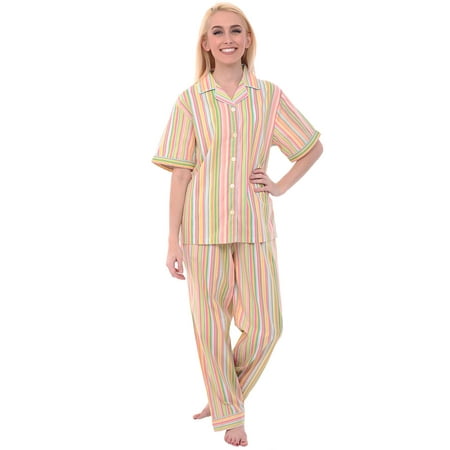 Alexander Del Rossa Womens Pajamas Green Pastel Striped Blue Small
Alexander Del Rossa Womens Pajamas Green Pastel Striped Blue Small