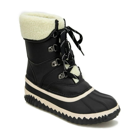JBU by Jambu Womens Lizzy Faux Leather Faux Fur Winter & Snow Boots
