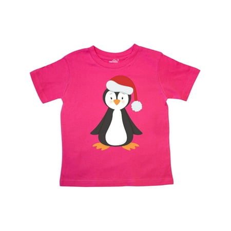 Inktastic Cute Penguin Penguin With Red Santa Hat Gift Toddler Boy or Toddler Girl T-Shirt