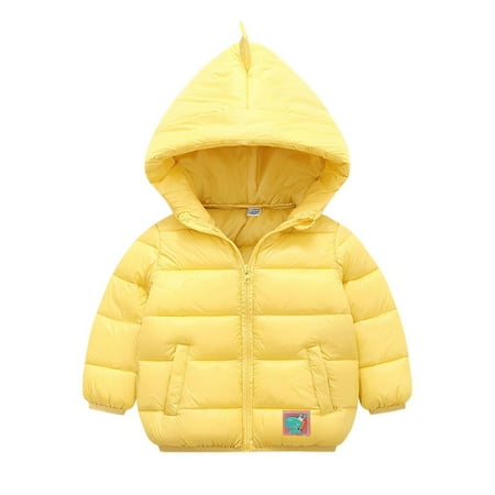 BIZIZA Coat for Infant Pockets Zip Up Hooded Solid Color Padded Long Sleeve Tops Kids Chlid Baby Yellow 120
BIZIZA Coat for Infant Pockets Zip Up Hooded Solid Color Padded Long Sleeve Tops Kids Chlid Baby Yellow 120