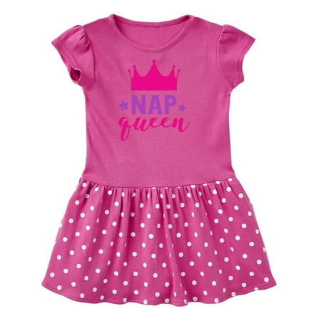 Inktastic Nap Queen Crown Stars - Pink Purple Gift Toddler Girl Dress