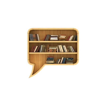 ZTTD Book Lovers Heart Shaped Bookshelf Pendant Acrylic Ornament A
