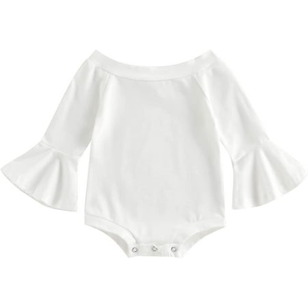 PIKADINGNIS Infant Newborn Baby Girl Basic Bell Long Sleeve Off Shoulder One Piece Romper Bodysuit Tops Casual Spring Fall Clothes
PIKADINGNIS Infant Newborn Baby Girl Basic Bell Long Sleeve Off Shoulder One Piece Romper Bodysuit Tops Casual Spring Fall Clothes