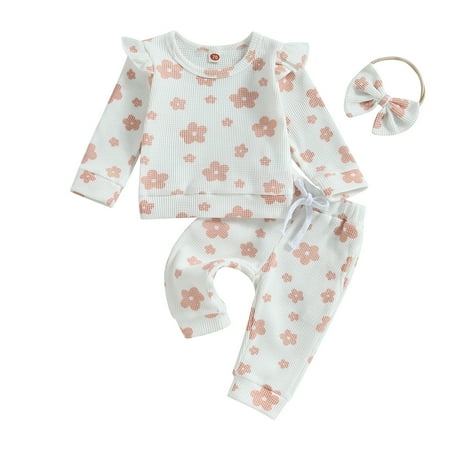 Baby Girls 3PCS Pants Sets Long Sleeve Floral Tops Drawstring Pants Headband Sets 0-24 Months
Baby Girls 3PCS Pants Sets Long Sleeve Floral Tops Drawstring Pants Headband Sets 0-24 Months