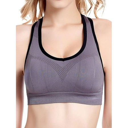 Women U Neck Shockproof Cutout No Steel Ring Yoga Sporty Bra