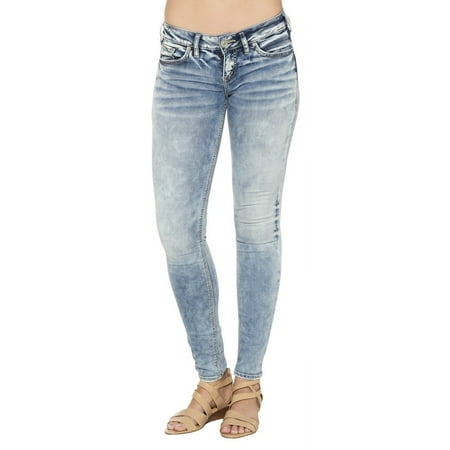 Silver Jeans Denim Womens Aiko Super Skinny Acid Wash L83010SWL181