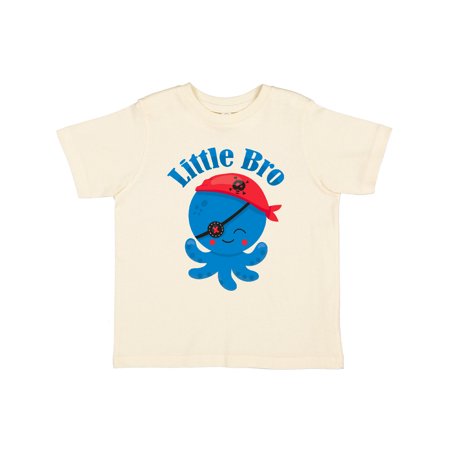 Inktastic Pirate Octopus Little Bro Gift Toddler Boy Girl T-Shirt